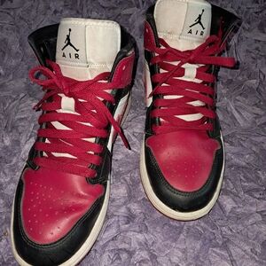 Nike Air Jordan Red and Black Sneakers